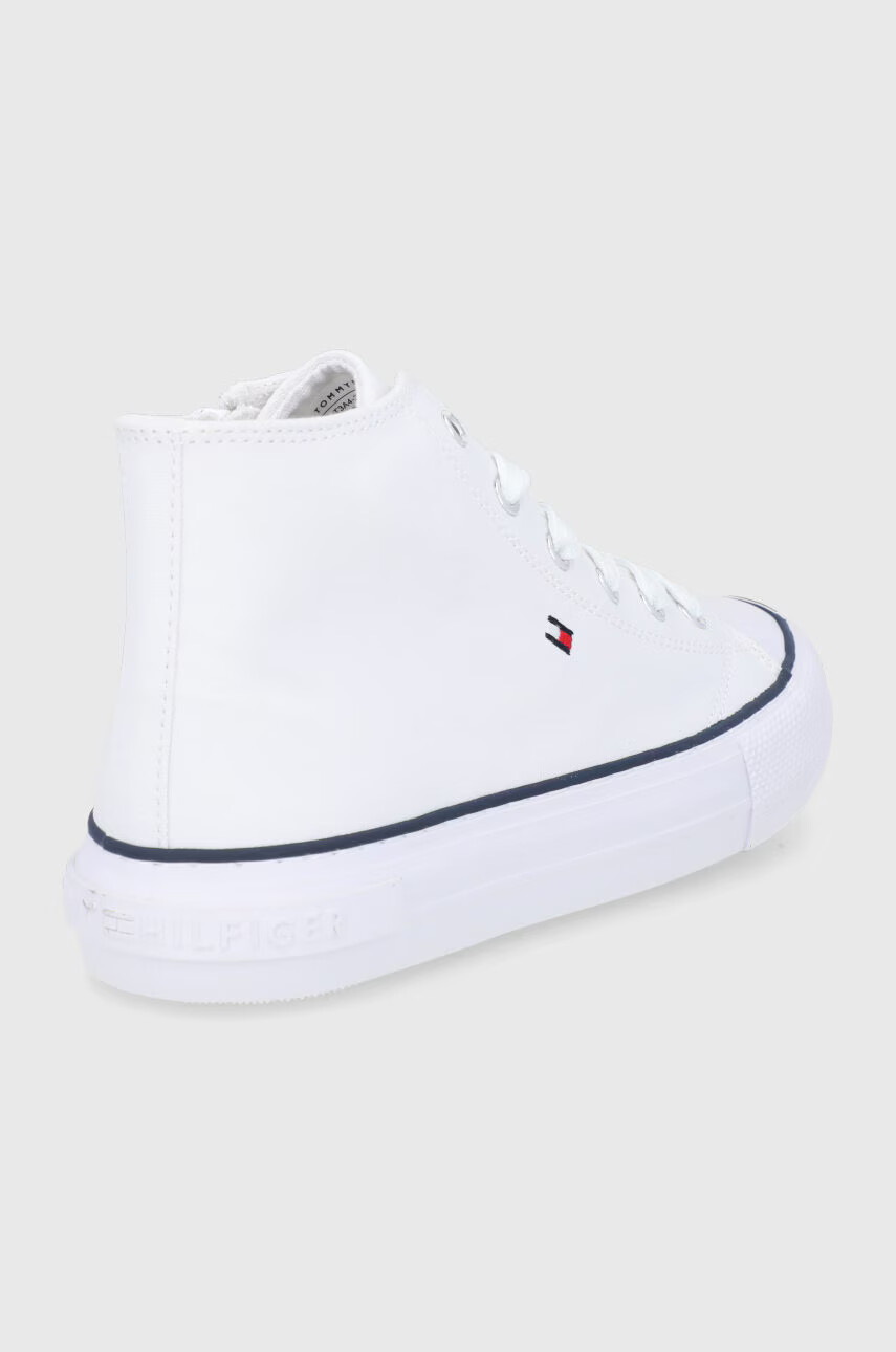 Tommy Hilfiger Детски високи кецове в бяло - Pepit.bg