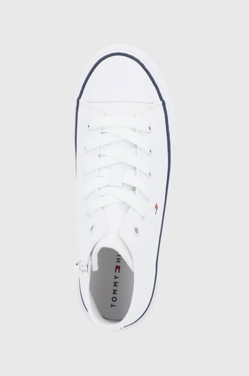 Tommy Hilfiger Детски високи кецове в бяло - Pepit.bg