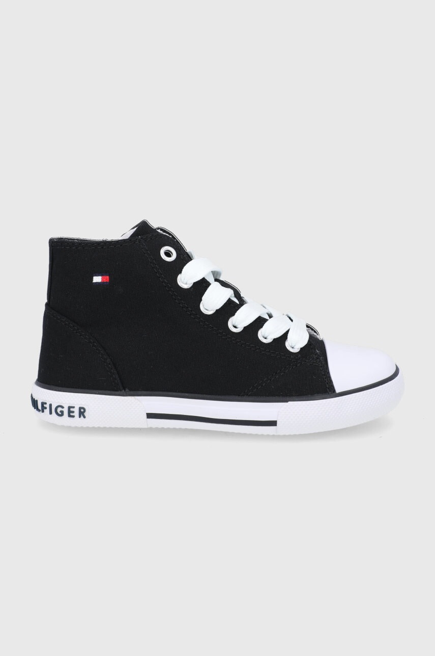 Tommy Hilfiger Детски високи кецове в черно - Pepit.bg