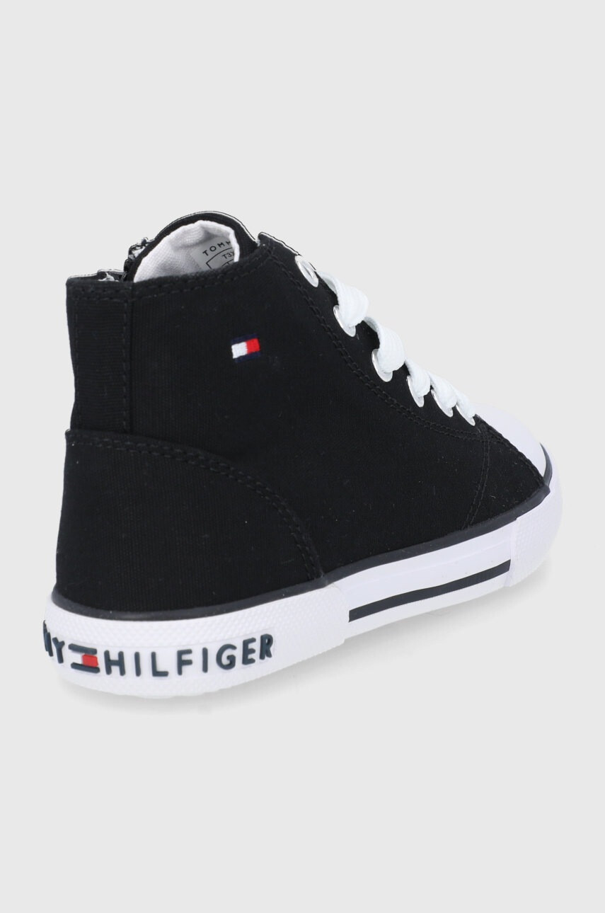 Tommy Hilfiger Детски високи кецове в черно - Pepit.bg