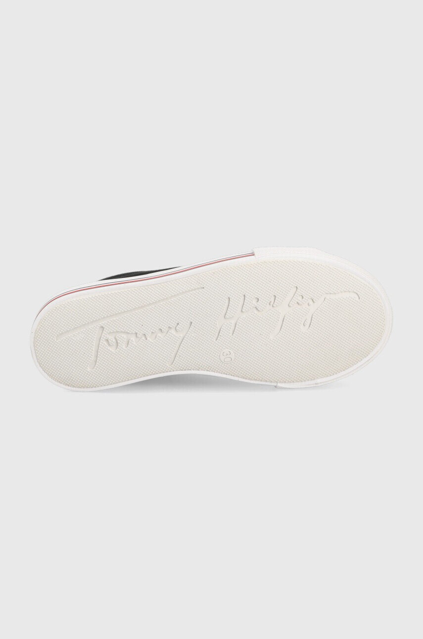 Tommy Hilfiger Детски високи кецове в черно - Pepit.bg