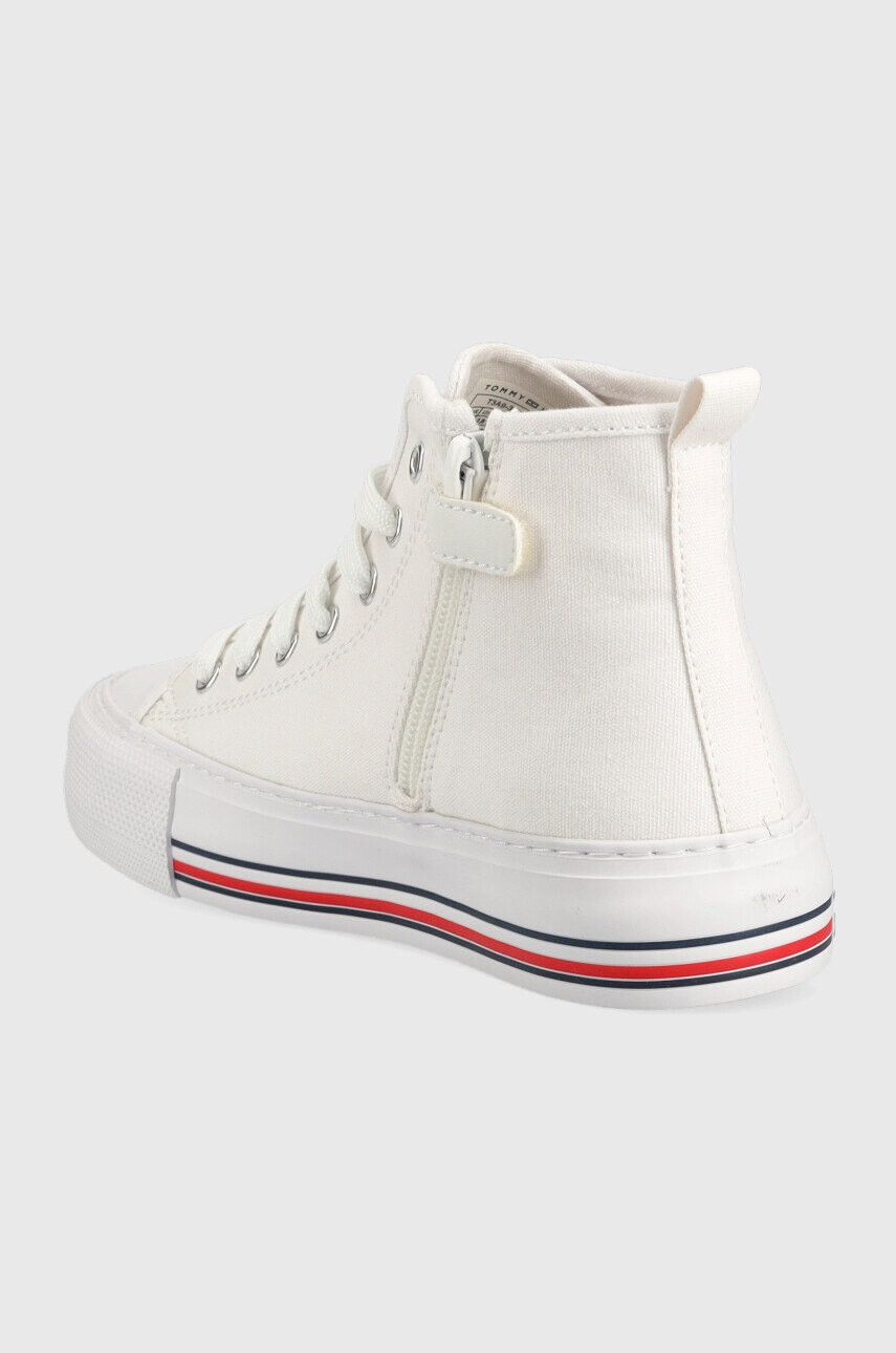 Tommy Hilfiger Детски високи кецове в бяло - Pepit.bg