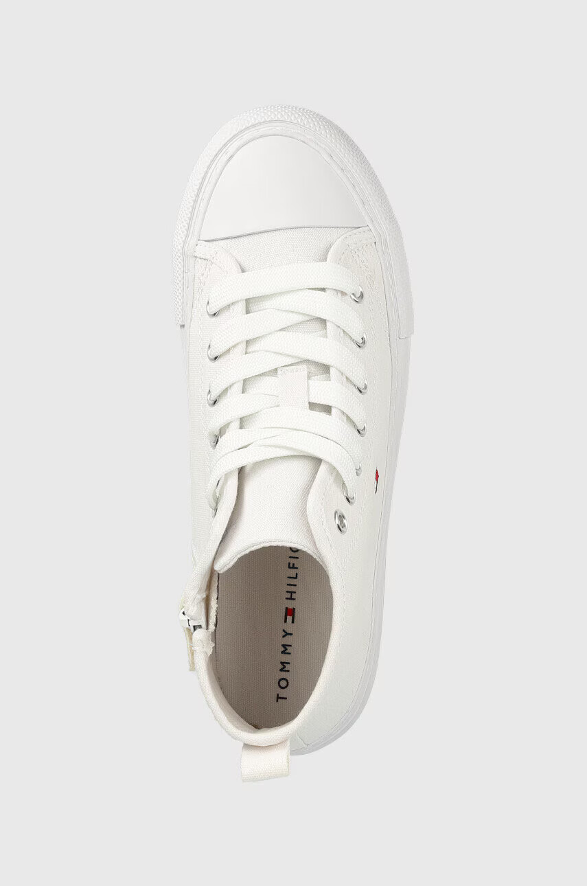 Tommy Hilfiger Детски високи кецове в бяло - Pepit.bg