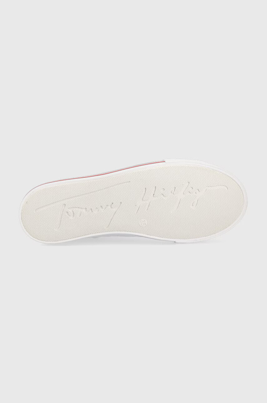 Tommy Hilfiger Детски високи кецове в бяло - Pepit.bg