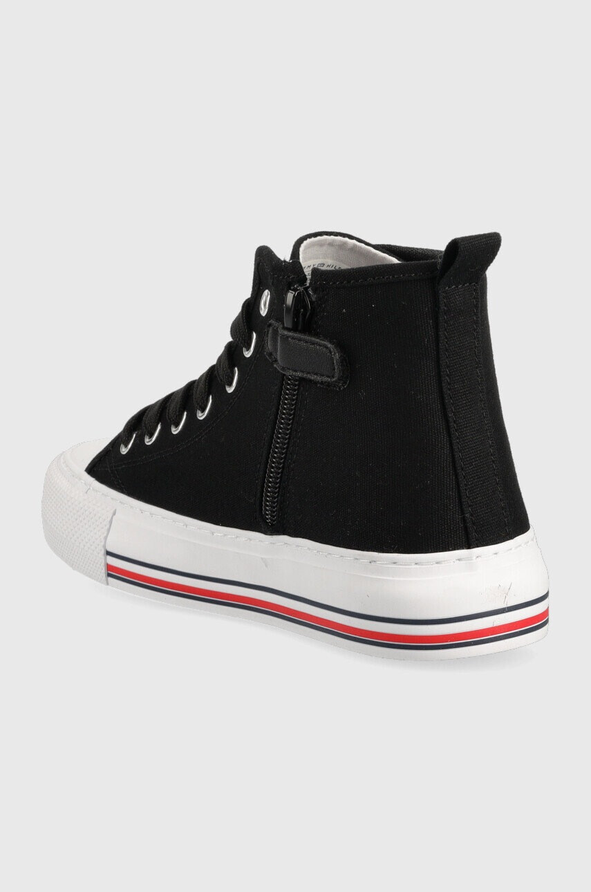 Tommy Hilfiger Детски високи кецове в черно - Pepit.bg