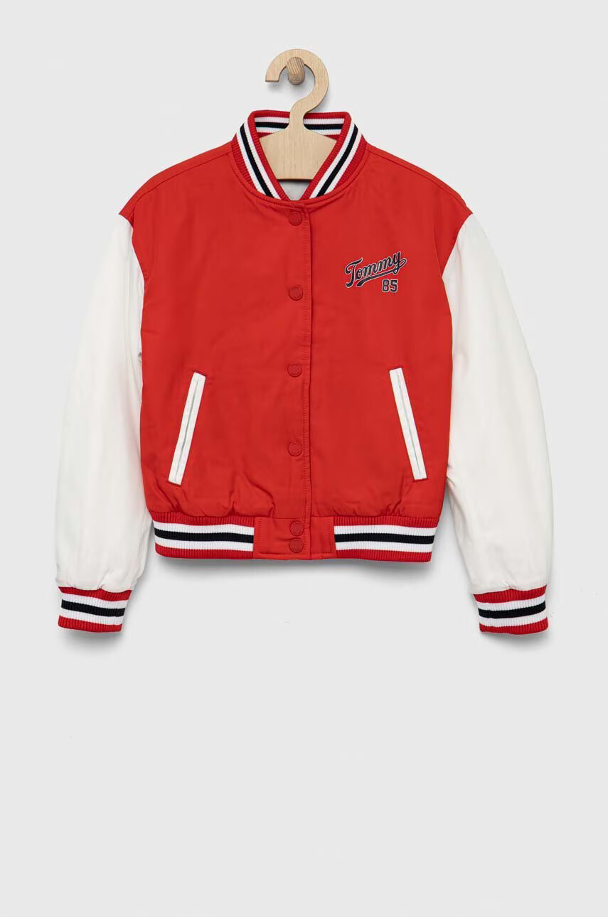 Tommy Hilfiger Детско яке бомбър в червено - Pepit.bg