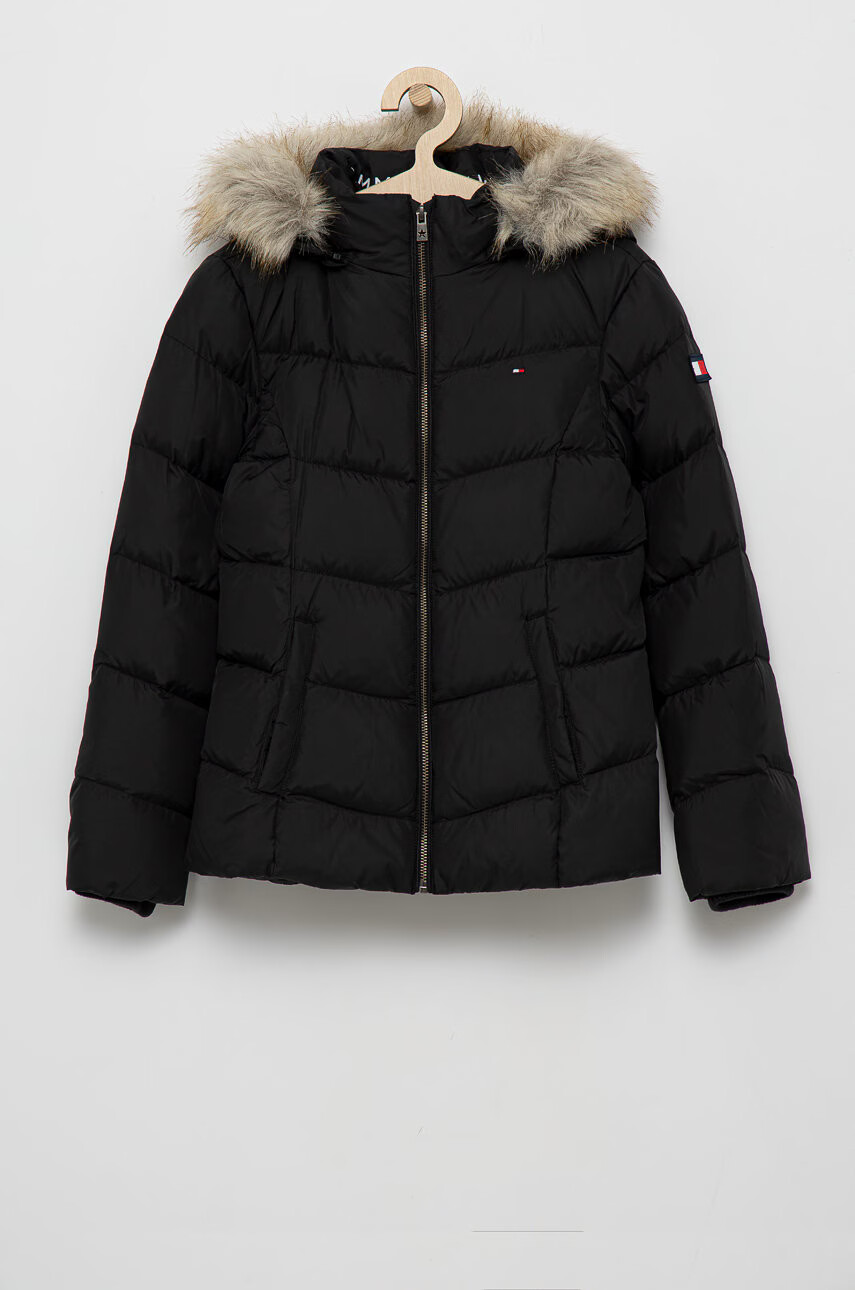 Tommy Hilfiger Детско пухено яке в черно - Pepit.bg