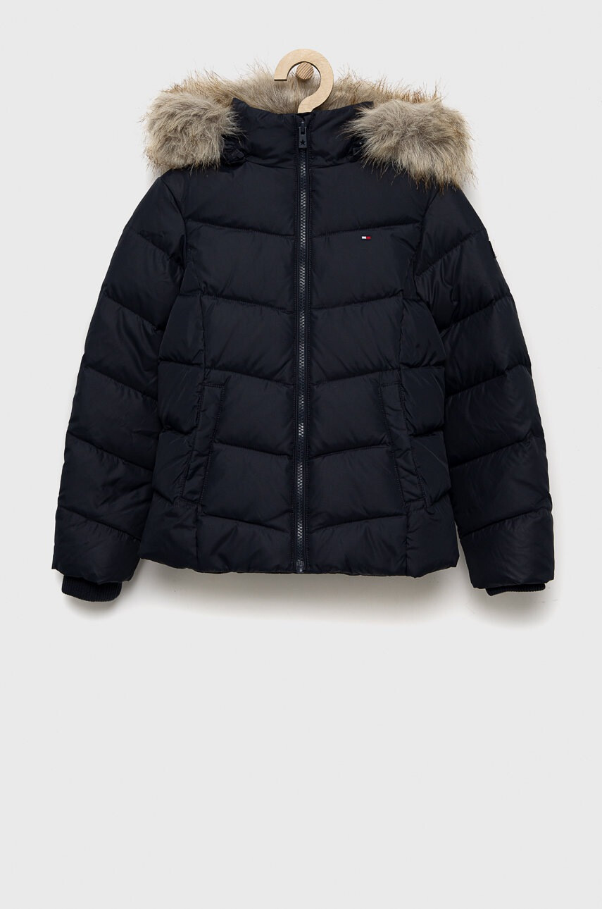 Tommy Hilfiger Детско пухено яке в черно - Pepit.bg
