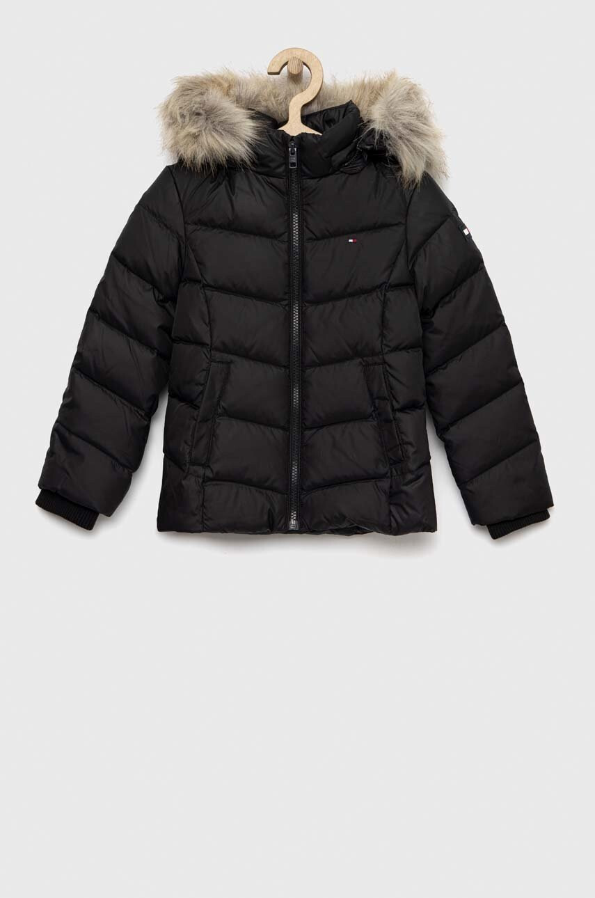 Tommy Hilfiger Детско пухено яке в черно - Pepit.bg