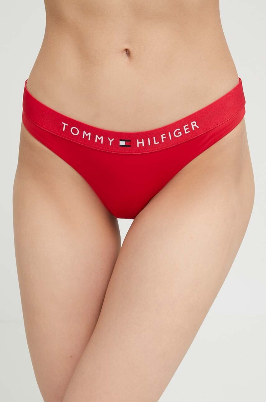 Tommy Hilfiger Долнище на бански тип бразилиана в червено - Pepit.bg