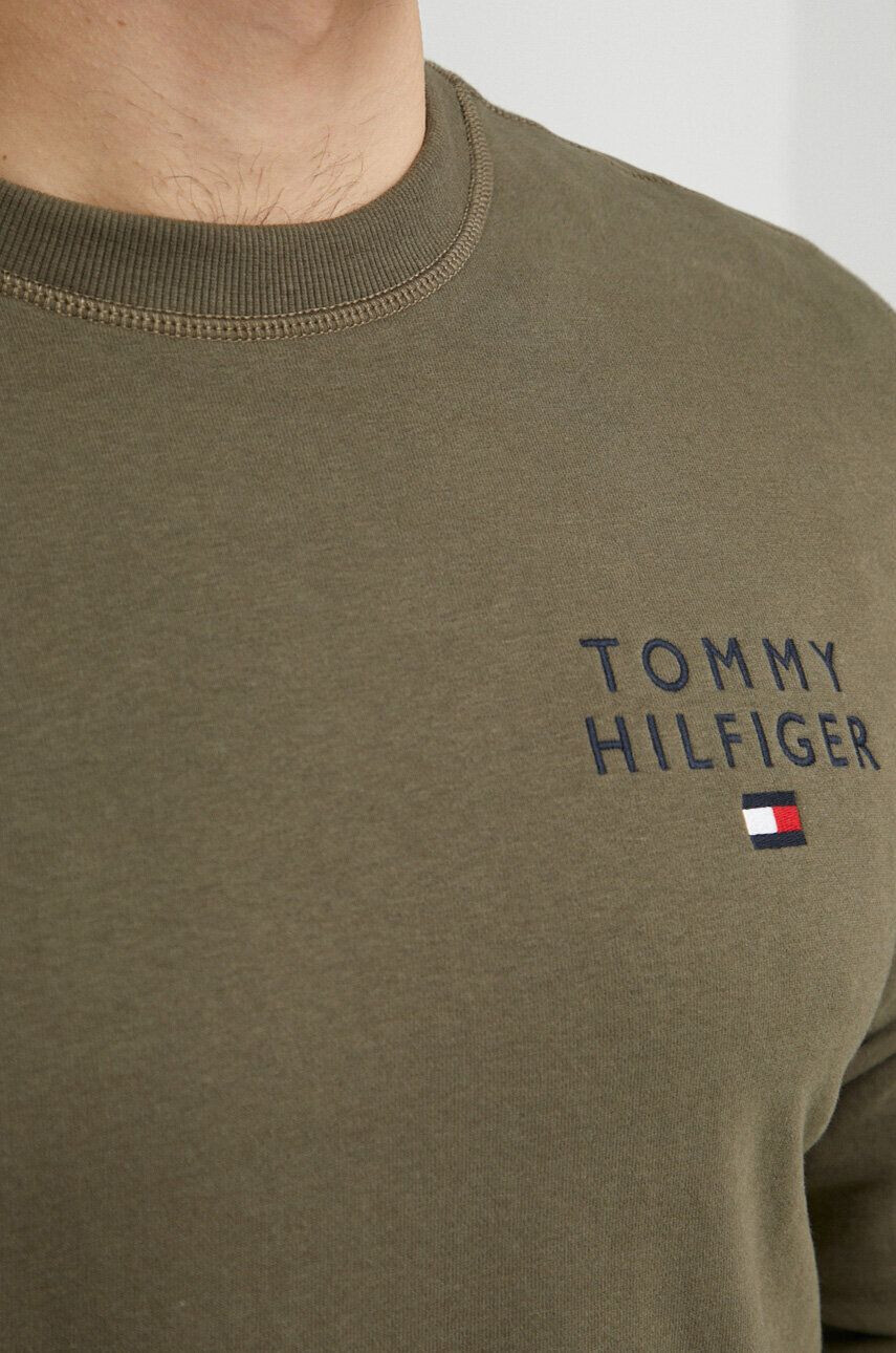 Tommy Hilfiger Домашен суичър в зелено с десен - Pepit.bg