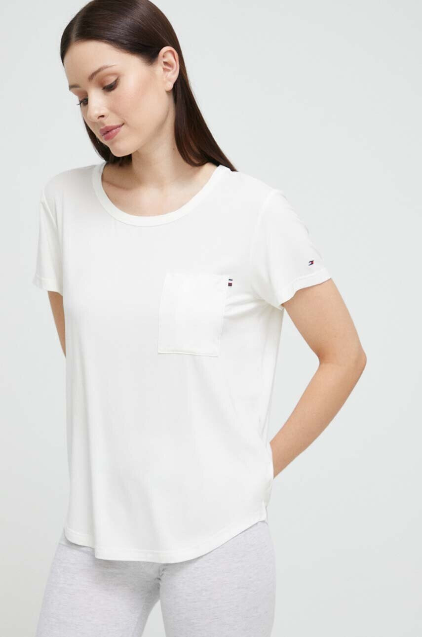 Tommy Hilfiger Домашна тениска в бяло - Pepit.bg