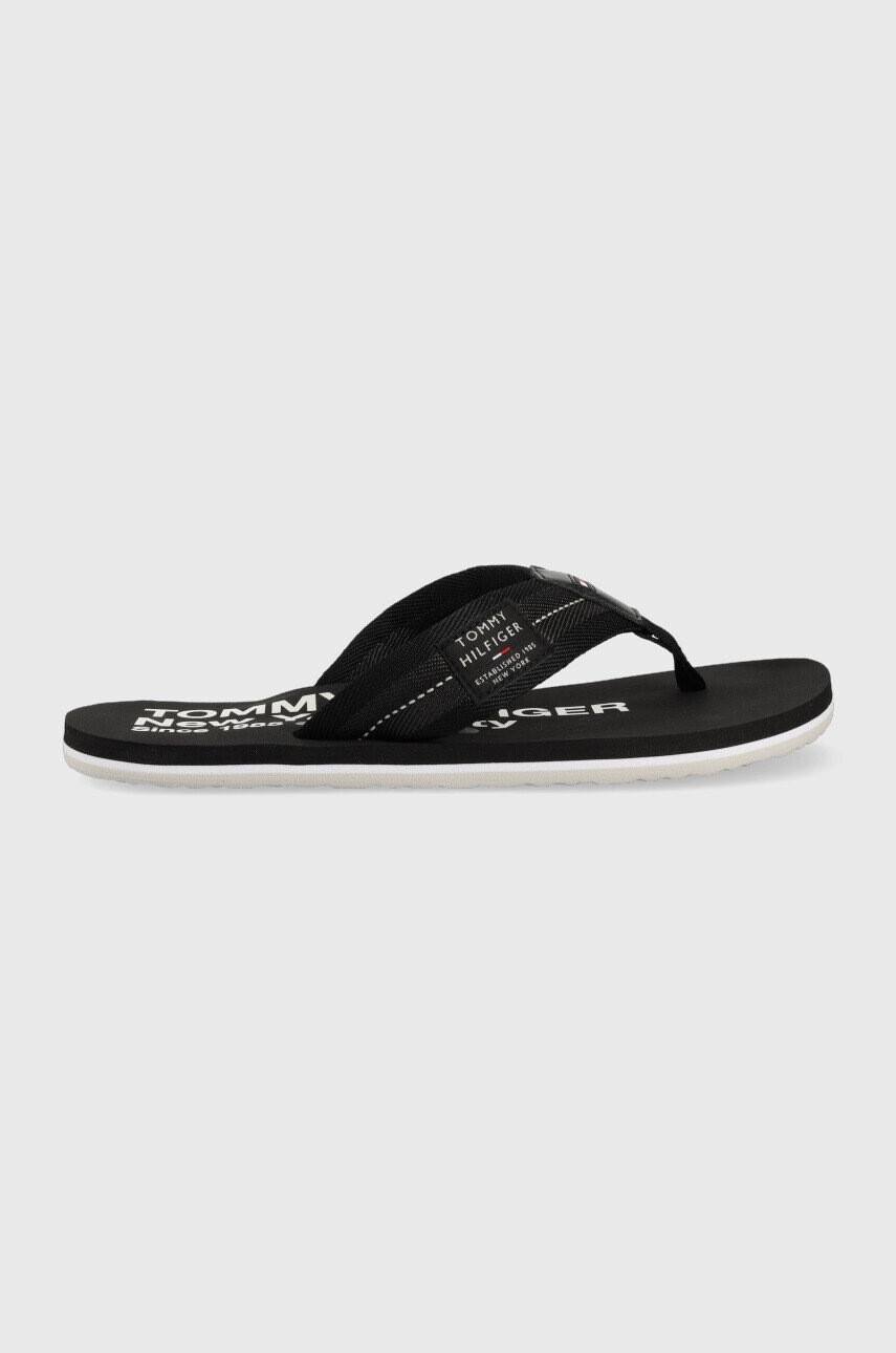 Tommy Hilfiger Джапанки FM0FM04410 HILFIGER PATCH BEACH SANDAL в черно - Pepit.bg