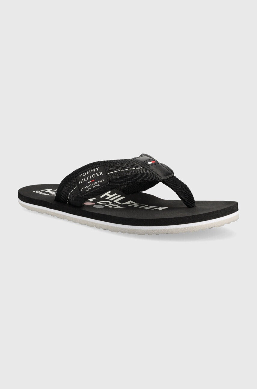Tommy Hilfiger Джапанки FM0FM04410 HILFIGER PATCH BEACH SANDAL в черно - Pepit.bg