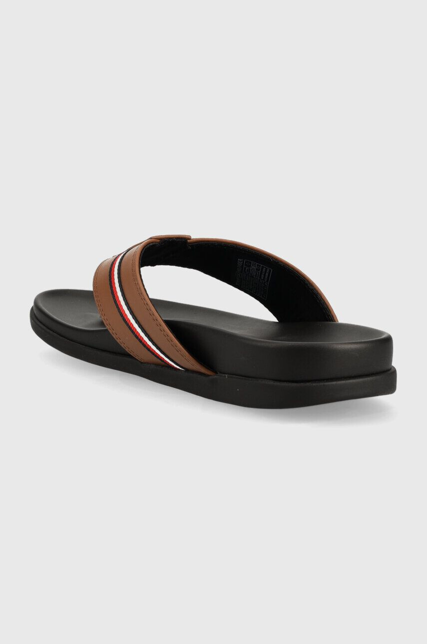 Tommy Hilfiger Джапанки HILFIGER LEATHER TOE POST SANDAL в кафяво FM0FM04460 - Pepit.bg