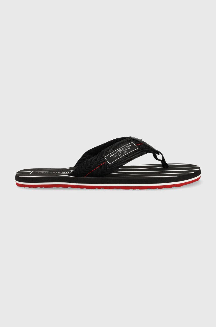 Tommy Hilfiger Джапанки PATCH HILFIGER BEACH SANDAL в черно FM0FM04470 - Pepit.bg