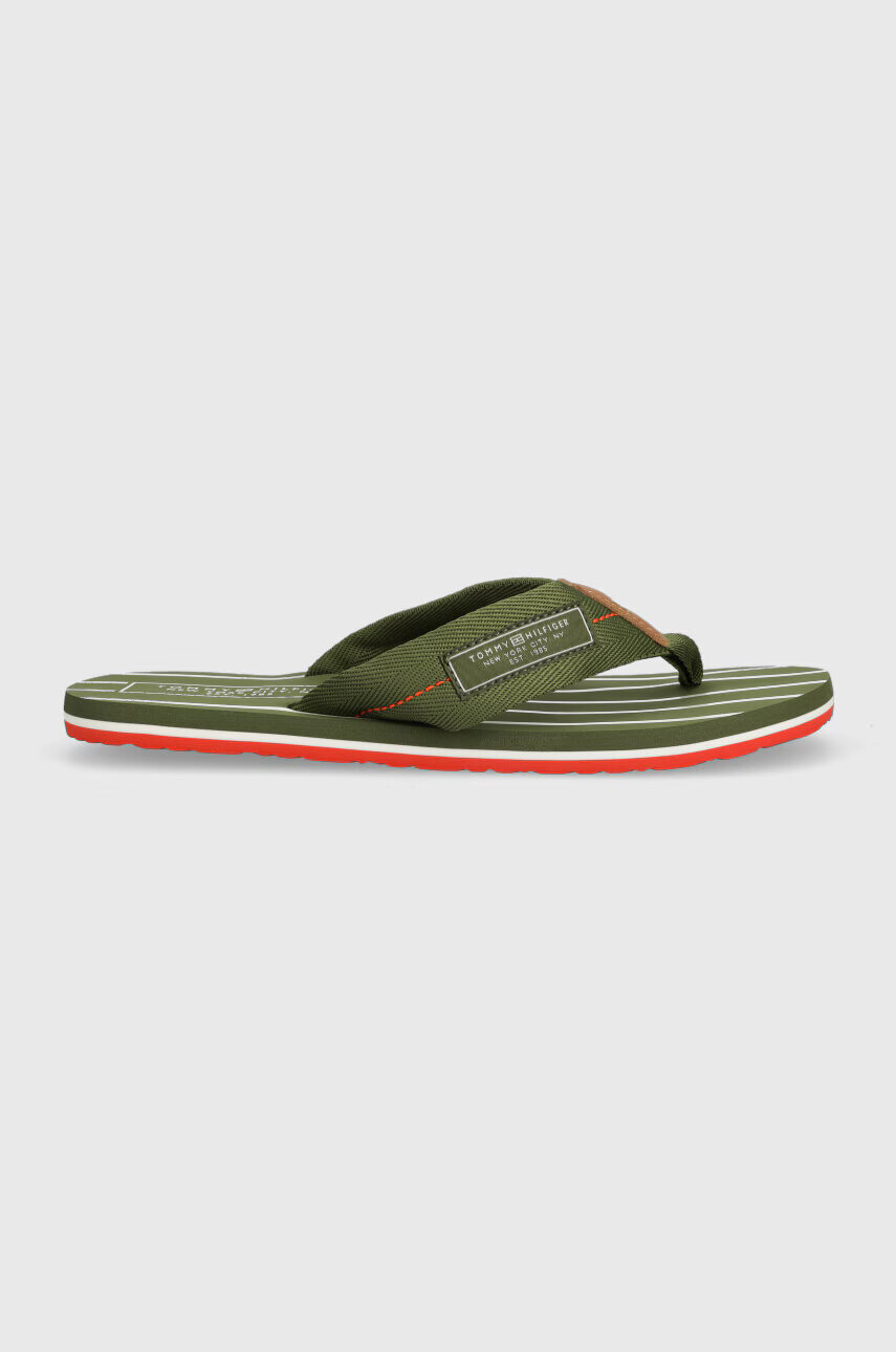 Tommy Hilfiger Джапанки PATCH HILFIGER BEACH SANDAL в зелено FM0FM04470 - Pepit.bg