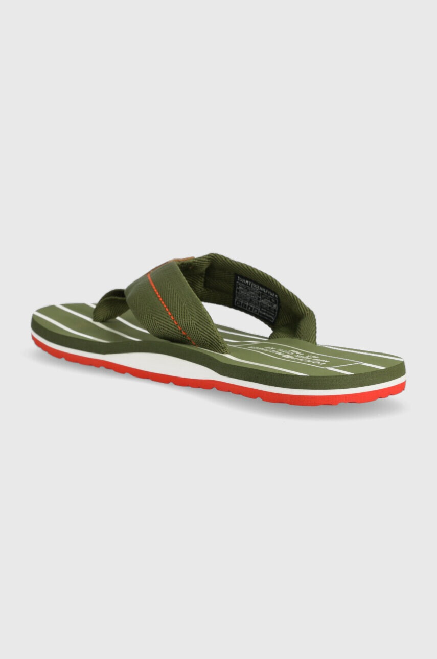 Tommy Hilfiger Джапанки PATCH HILFIGER BEACH SANDAL в зелено FM0FM04470 - Pepit.bg