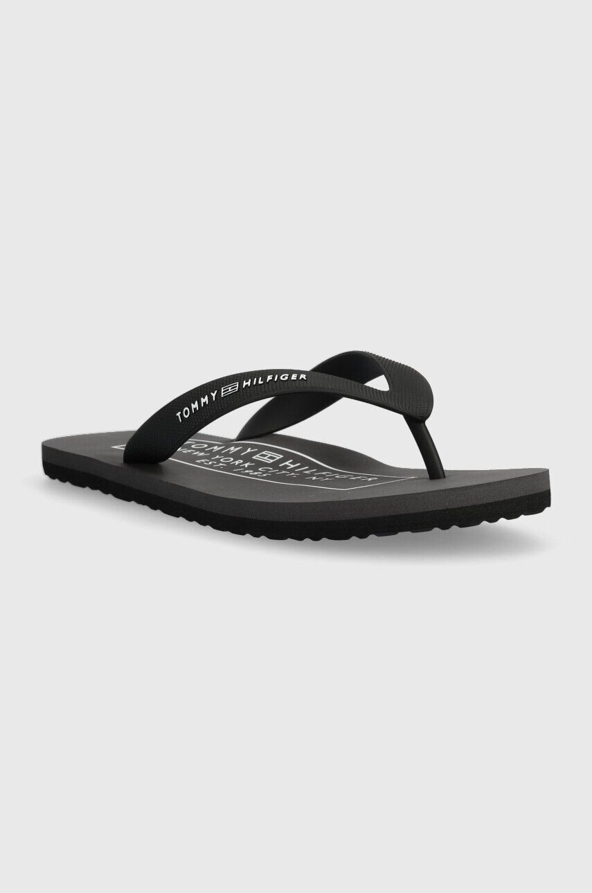 Tommy Hilfiger Джапанки RUBBER HILFIGER BEACH SANDAL в черно FM0FM04468 - Pepit.bg