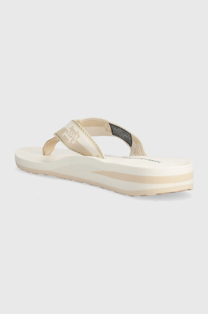 Tommy Hilfiger Джапанки TH COLORBLOCK WEBBING SANDAL в бежово с равна подметка - Pepit.bg