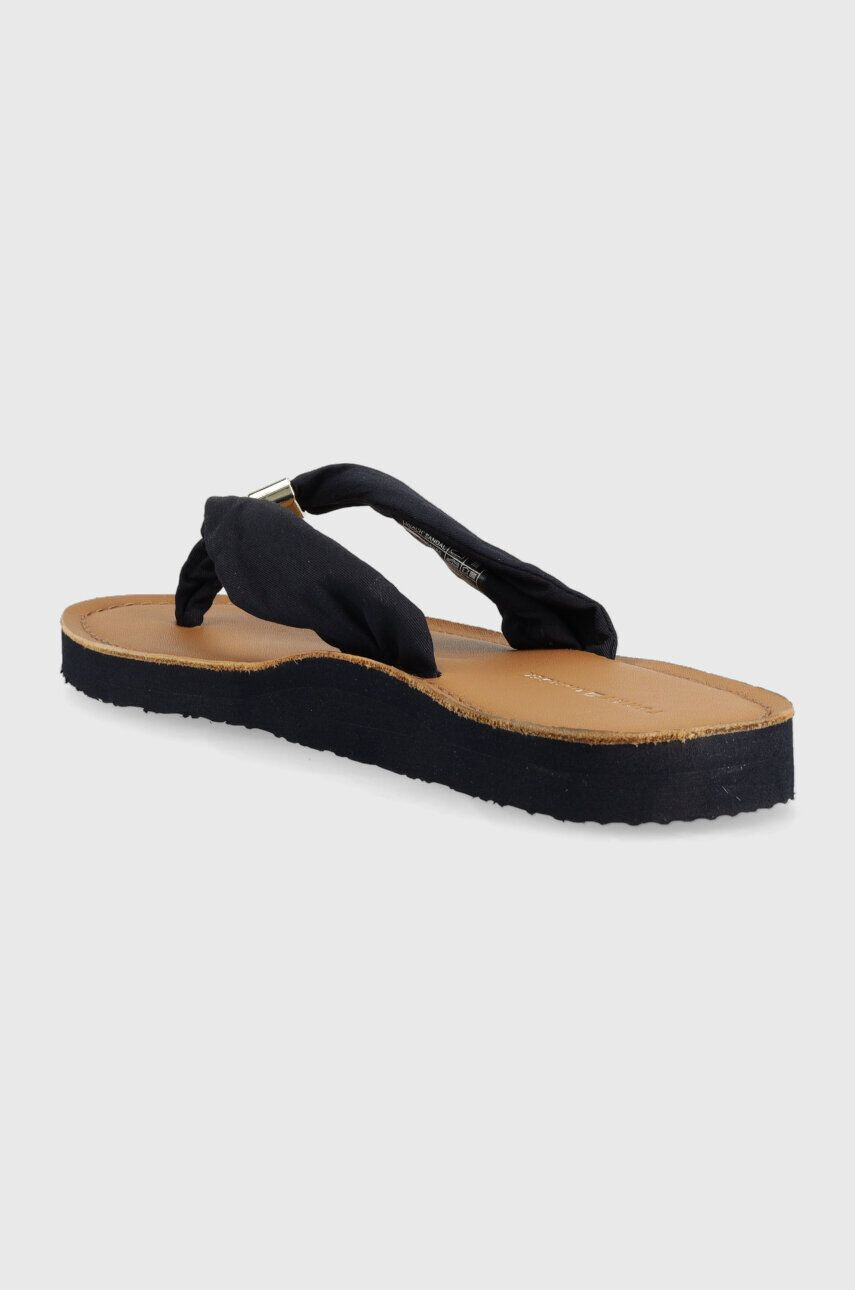 Tommy Hilfiger Джапанки TH ELEVATED BEACH SANDAL в тъмносиньо с равна подметка FW0FW06985 - Pepit.bg