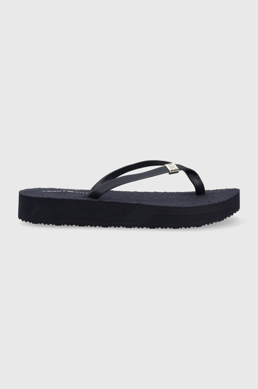 Tommy Hilfiger Джапанки TH MONOGRAM FLAT SANDAL в бежово с платформа FW0FW06964 - Pepit.bg