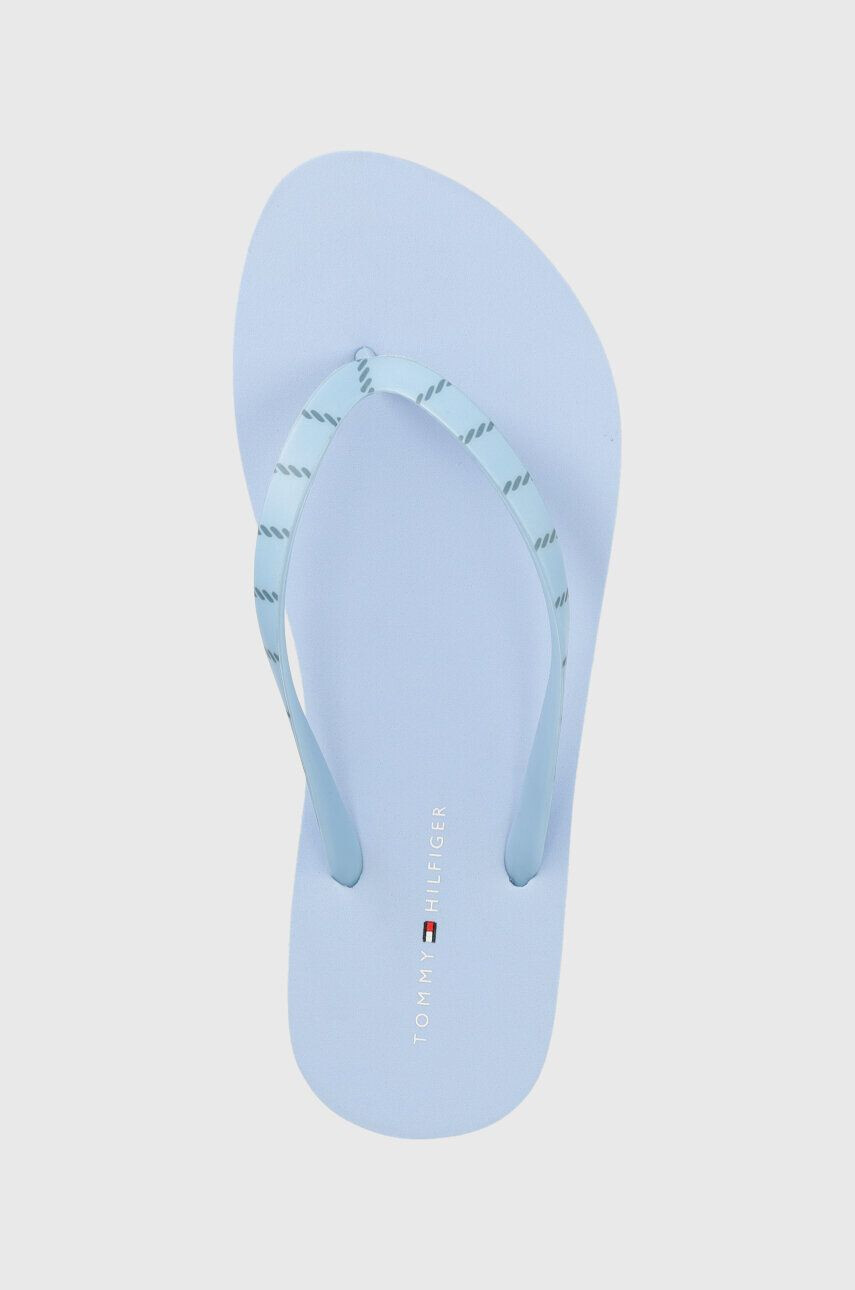 Tommy Hilfiger Джапанки TOMMY ESSENTIAL BEACH SANDAL в синьо с равна подметка FW0FW07141 - Pepit.bg