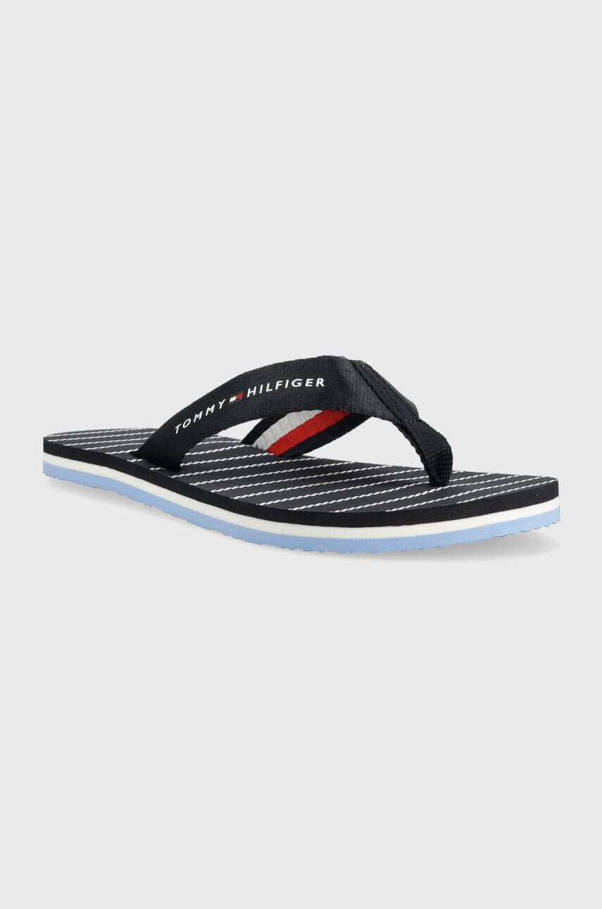 Tommy Hilfiger Джапанки TOMMY ESSENTIAL ROPE SANDAL в тъмносиньо с равна подметка FW0FW07142 - Pepit.bg