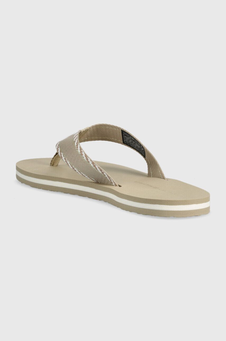 Tommy Hilfiger Джапанки TOMMY WEBBING SANDAL в бежово с равна подметка FW0FW07143 - Pepit.bg