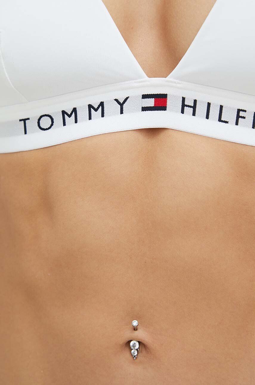 Tommy Hilfiger Горнище на бански в бяло с леко подплатена чашка - Pepit.bg