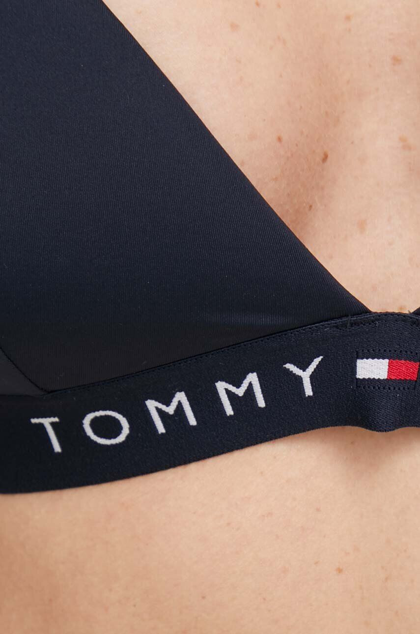 Tommy Hilfiger Горнище на бански в тъмносиньо с леко подплатена чашка - Pepit.bg