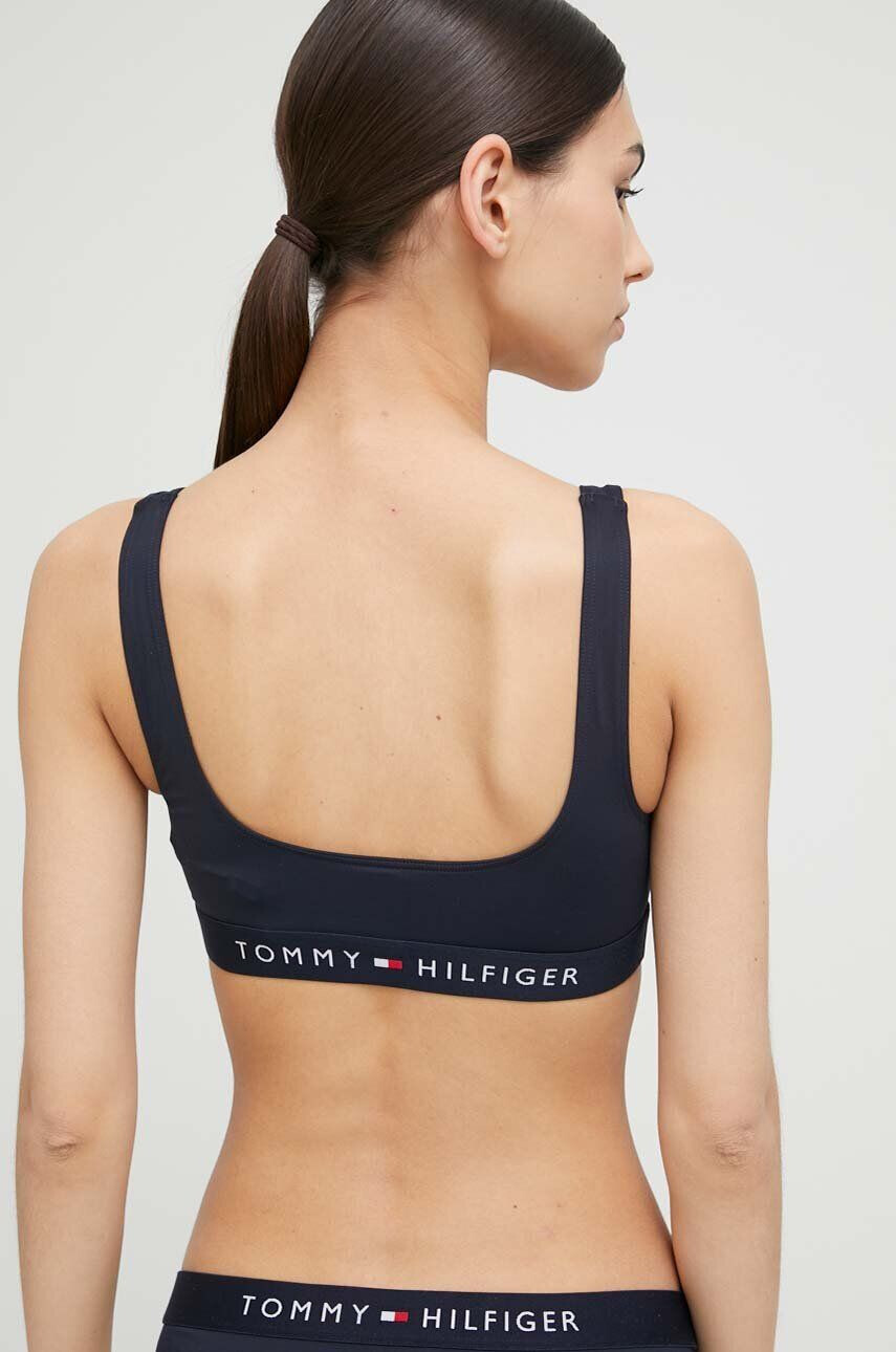 Tommy Hilfiger Горнище на бански в оранжево с леко подплатена чашка - Pepit.bg