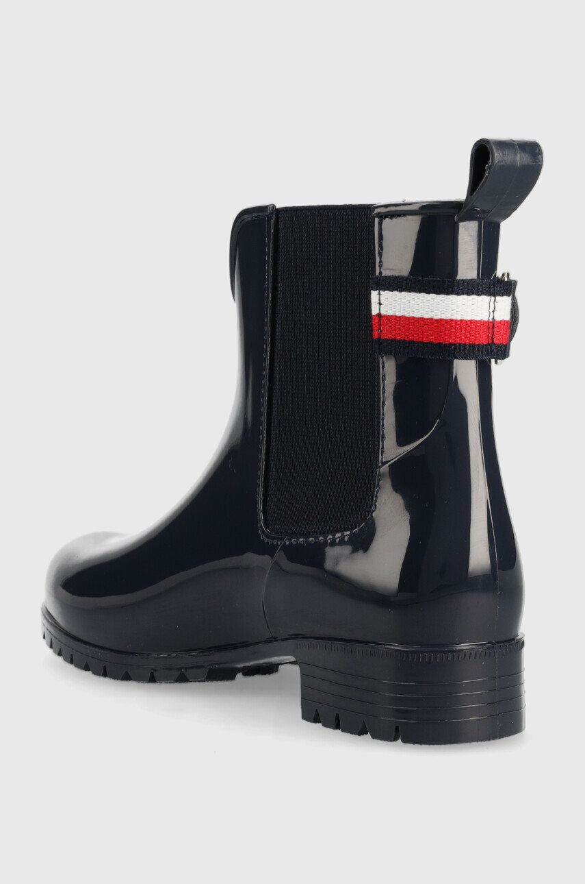 Tommy Hilfiger Гумени ботуши Ankle Rainboot With Metal Detail в тъмносиньо - Pepit.bg