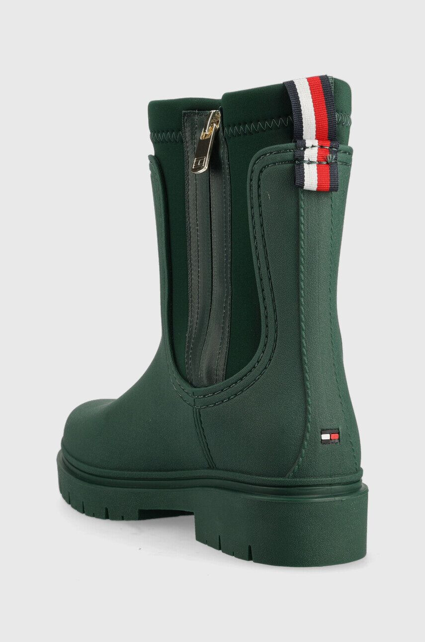 Tommy Hilfiger Гумени ботуши Rain Boot Ankle в зелено - Pepit.bg