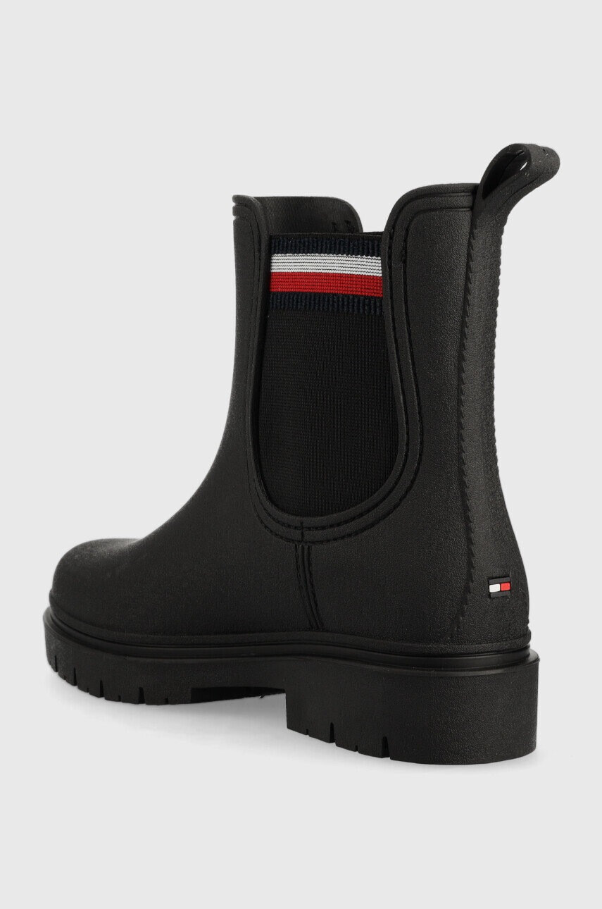 Tommy Hilfiger Гумени ботуши Rain Boot Ankle Elastic в черно - Pepit.bg