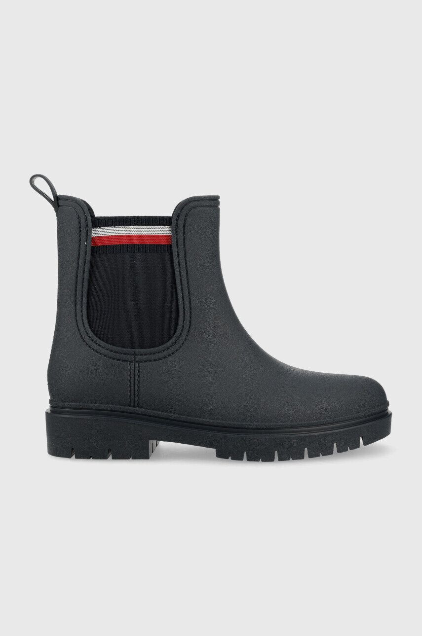 Tommy Hilfiger Гумени ботуши Rain Boot Ankle Elastic в тъмносиньо - Pepit.bg