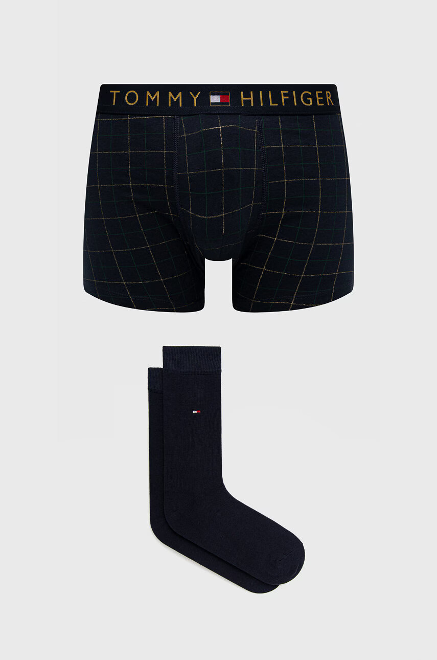 Tommy Hilfiger Комплект боксерки и чорапи в тъмносиньо - Pepit.bg