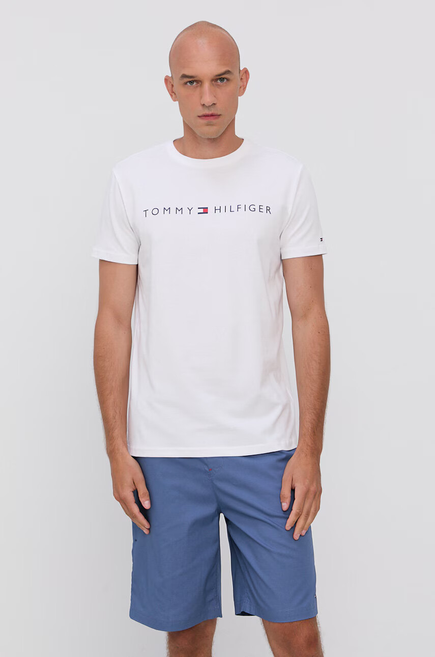 Tommy Hilfiger Комплект пижама в бяло с принт - Pepit.bg