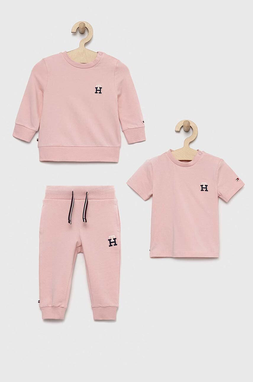 Tommy Hilfiger Комплект за бебета в розово - Pepit.bg
