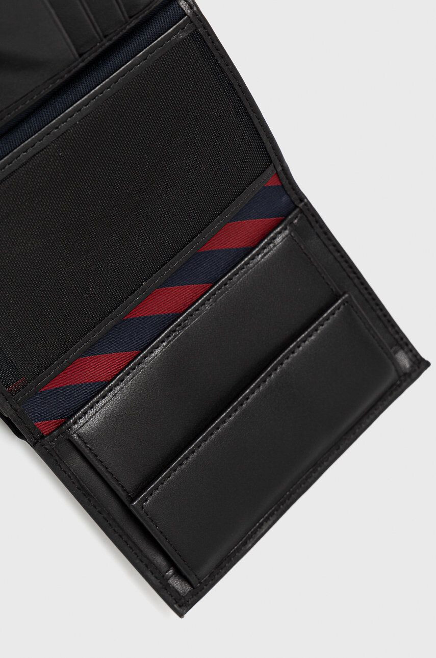 Tommy Hilfiger Кожен портфейл мъжки в черно - Pepit.bg