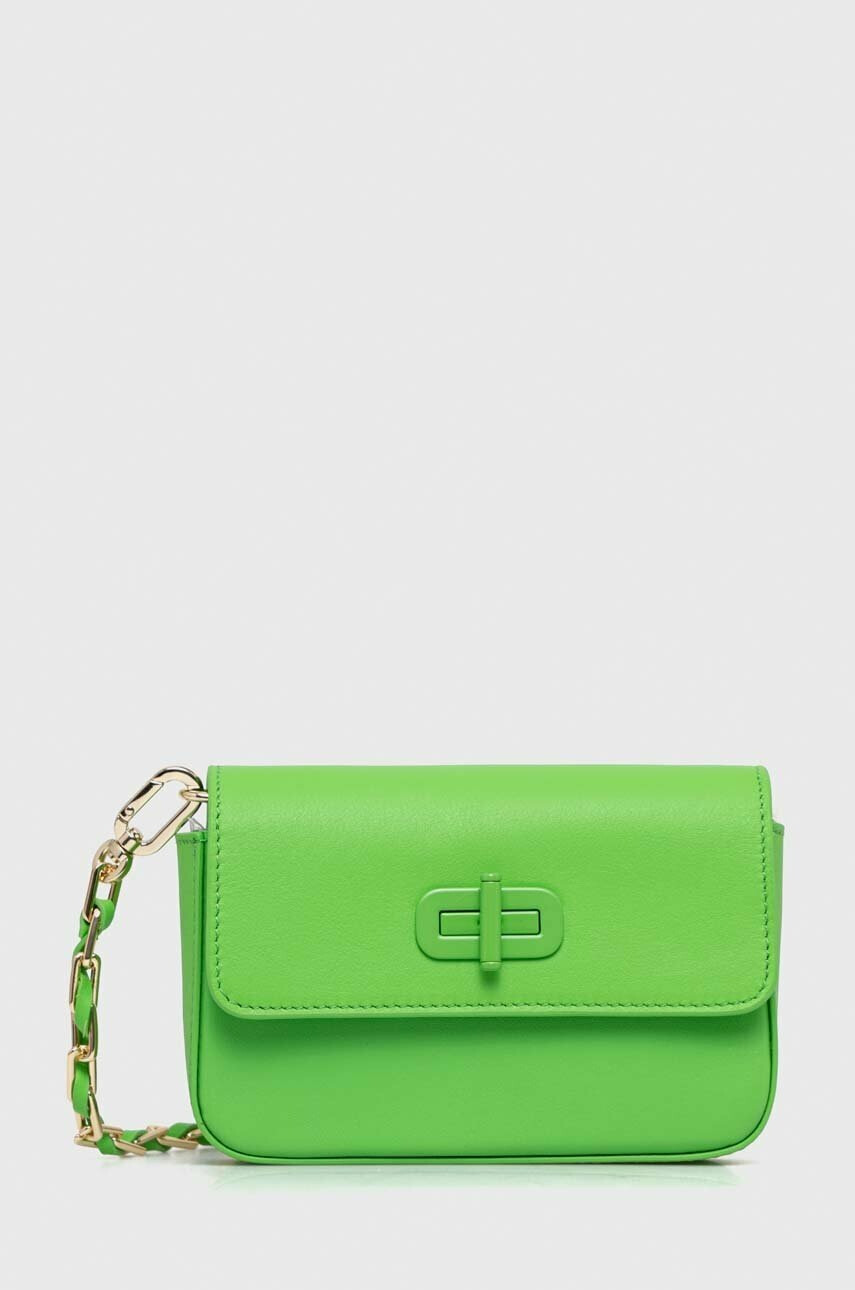Tommy Hilfiger Кожена чанта В зелено - Pepit.bg