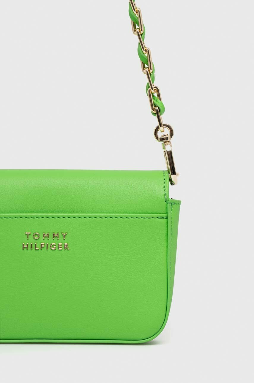 Tommy Hilfiger Кожена чанта В зелено - Pepit.bg