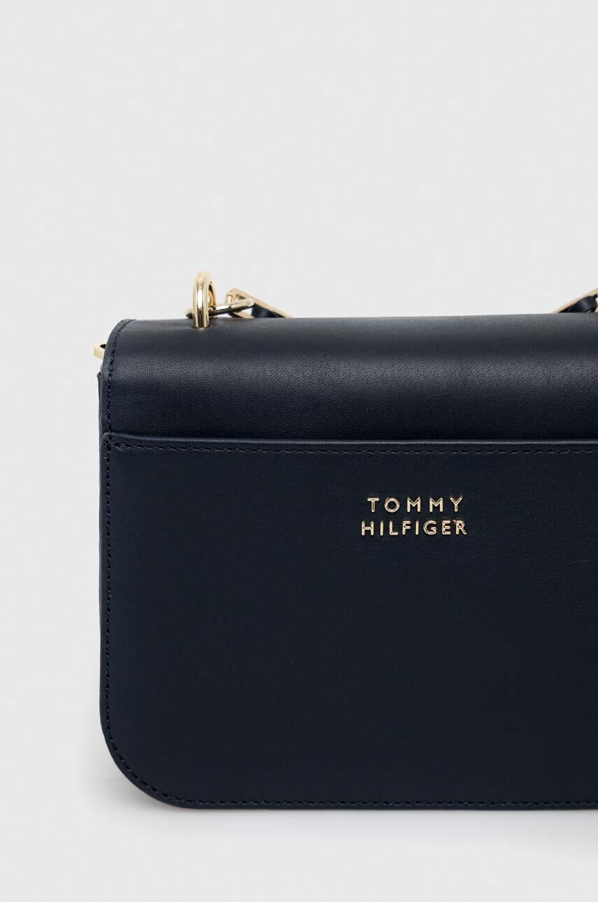 Tommy Hilfiger Кожена чанта в тъмносиньо - Pepit.bg