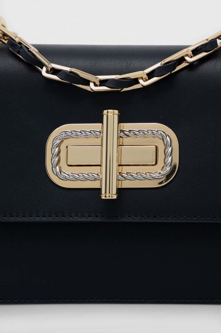 Tommy Hilfiger Кожена чанта в тъмносиньо - Pepit.bg