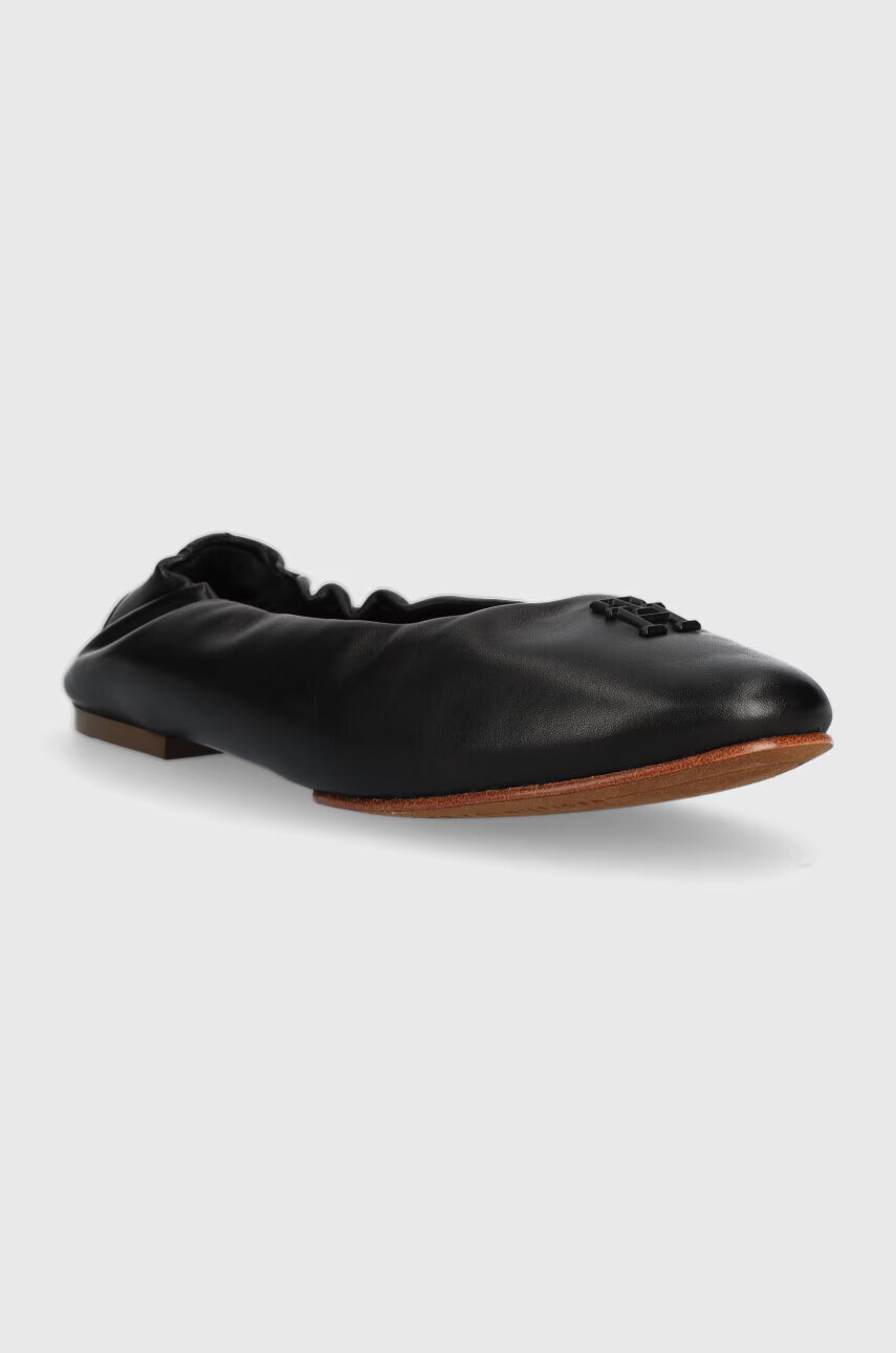 Tommy Hilfiger Кожени балеринки TH ELEVATED ELASTIC в черно FW0FW07222 - Pepit.bg