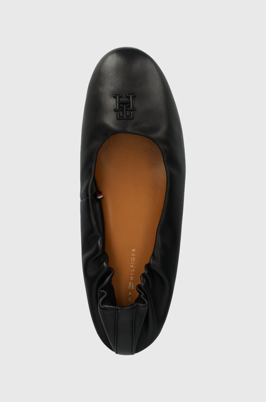 Tommy Hilfiger Кожени балеринки TH ELEVATED ELASTIC в черно FW0FW07222 - Pepit.bg