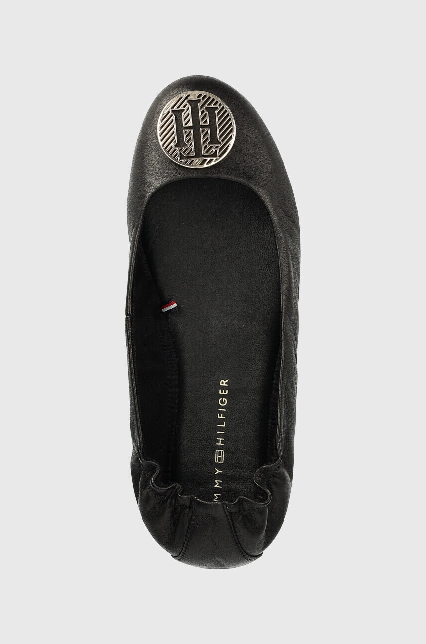 Tommy Hilfiger Кожени балеринки Th Hardware Essential в черно - Pepit.bg