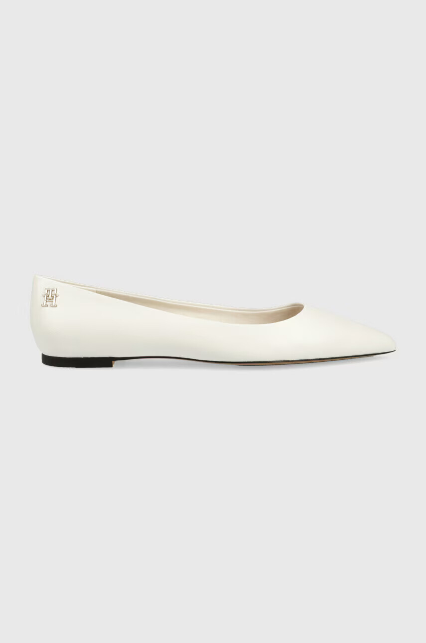 Tommy Hilfiger Кожени балеринки TH POINTED в бяло - Pepit.bg