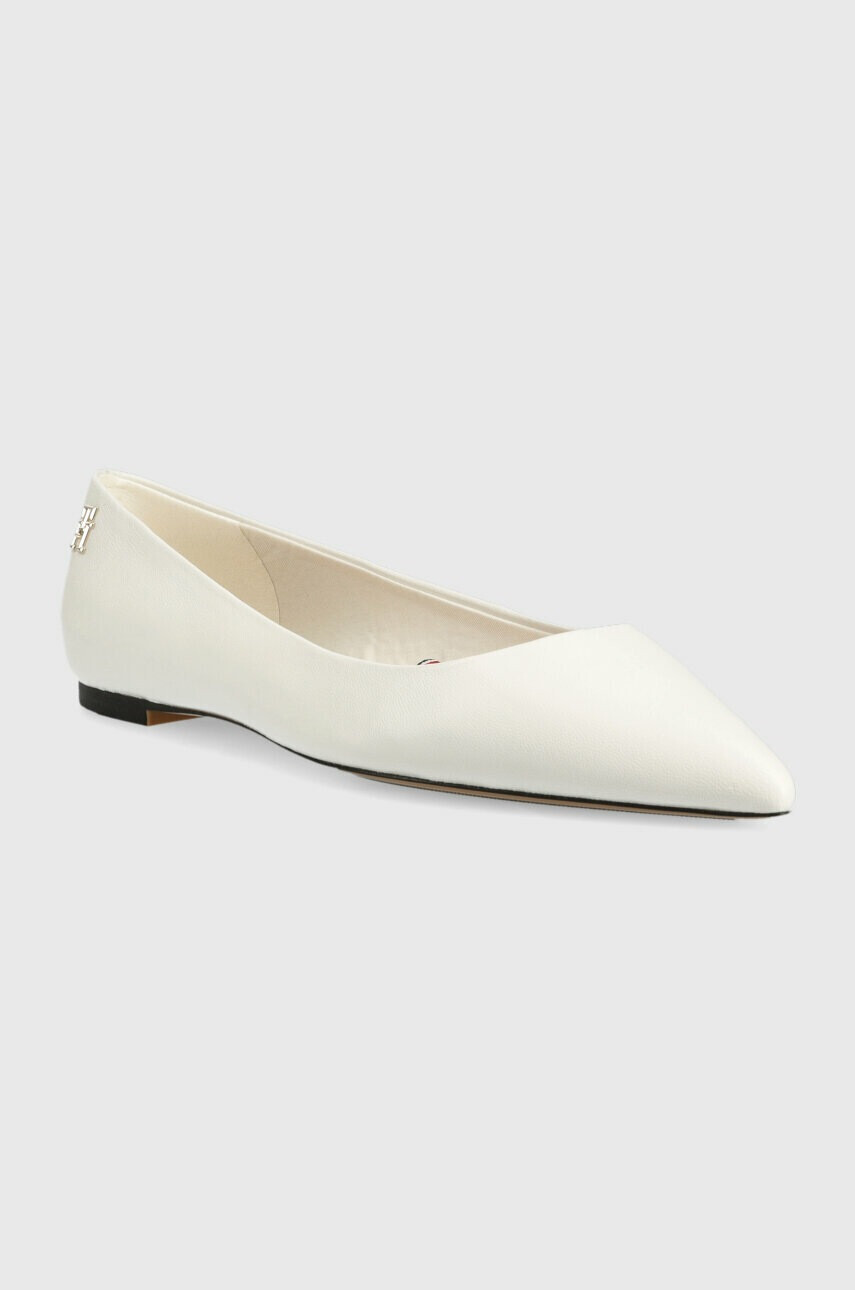 Tommy Hilfiger Кожени балеринки TH POINTED в бяло - Pepit.bg