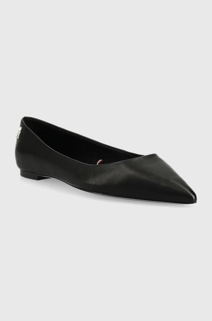Tommy Hilfiger Кожени балеринки TH POINTED в черно - Pepit.bg